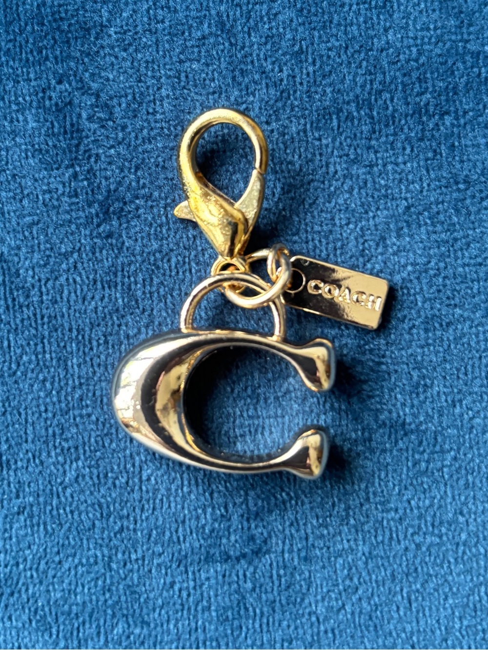 Coach Gold 'C' Logo Charm Key Clip